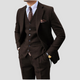 Men's Three-Piece Slim Fit Suit with Matching Waistcoat