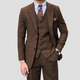 Men's Three-Piece Slim Fit Suit with Matching Waistcoat