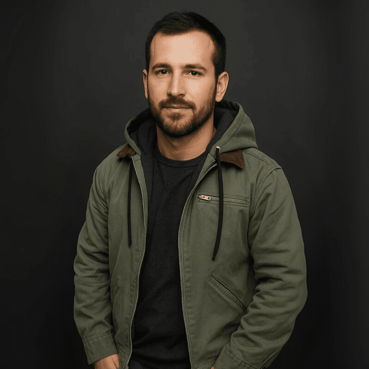 Men's Leather-Look Zip-Up Jacket