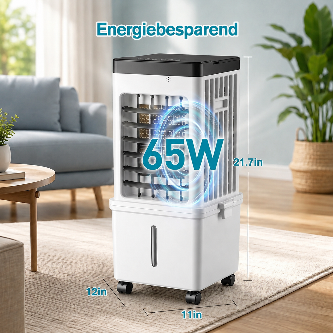 15L Portable Air Cooler | Large Tank Evaporative Cooling Fan