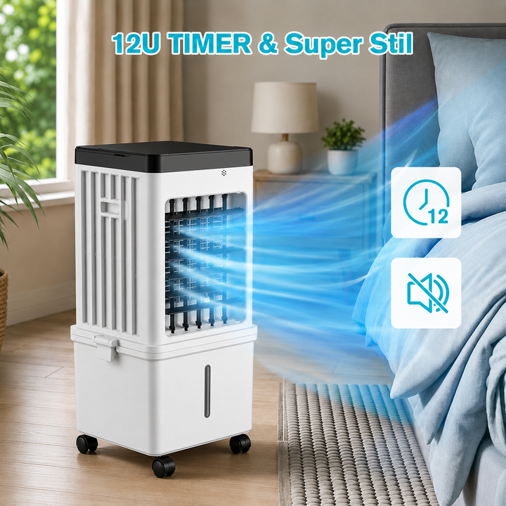 15L Portable Air Cooler | Large Tank Evaporative Cooling Fan