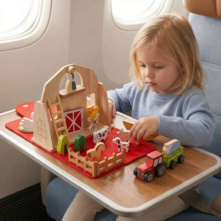 Montessori Wooden & Felt Farm Travel Toy – Perfect for On-the-Go Play 1