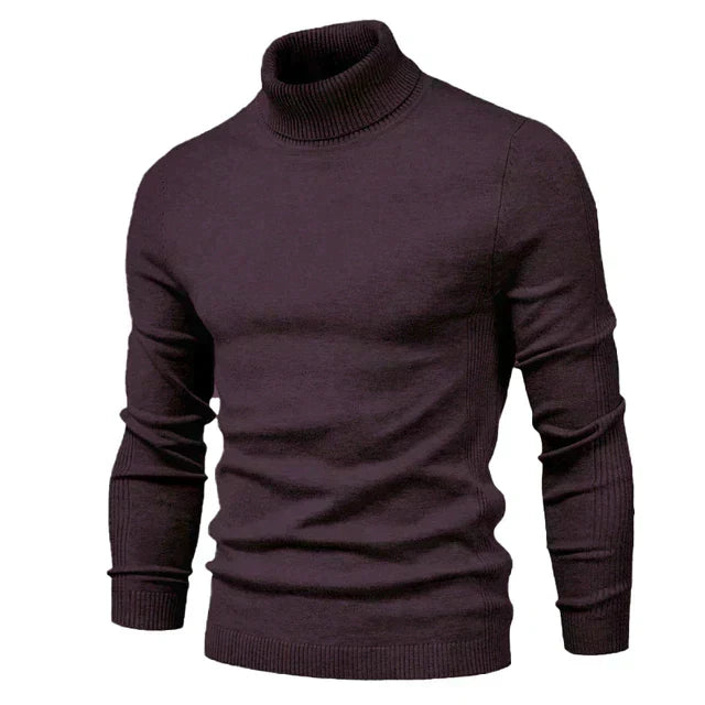 Men's Stylish Slim Fit Roll-Neck Jumper