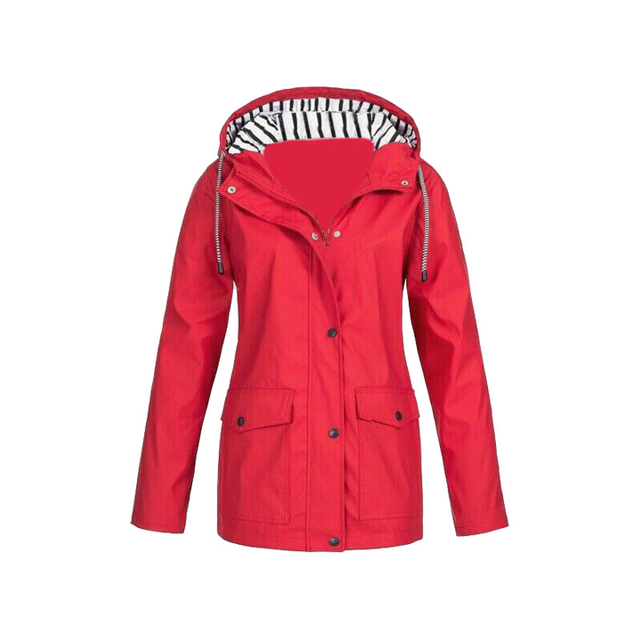 Women's Casual Hooded Jacket with Zip Front