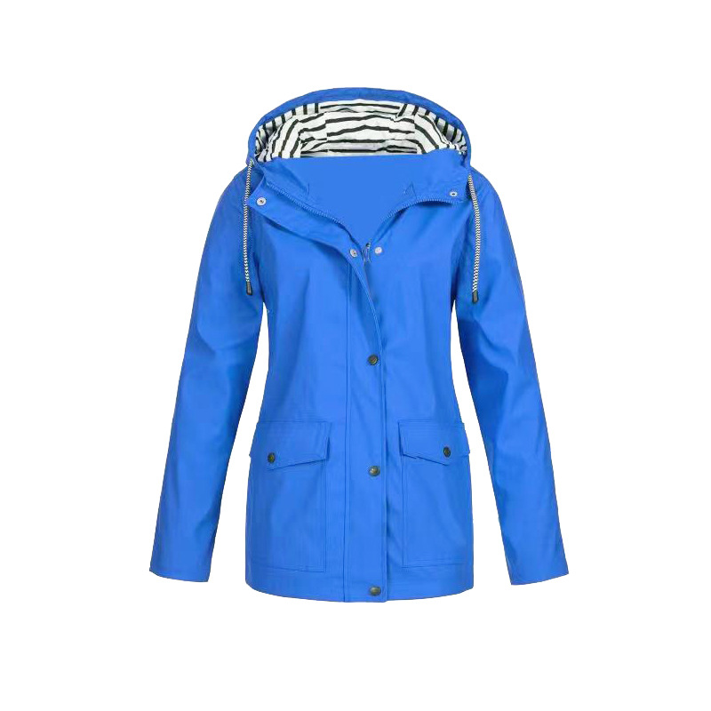 Women's Casual Hooded Jacket with Zip Front