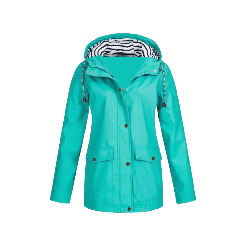Women's Casual Hooded Jacket with Zip Front