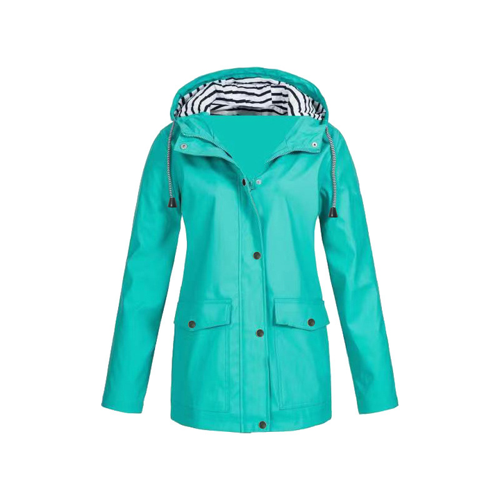 Women's Casual Hooded Jacket with Zip Front
