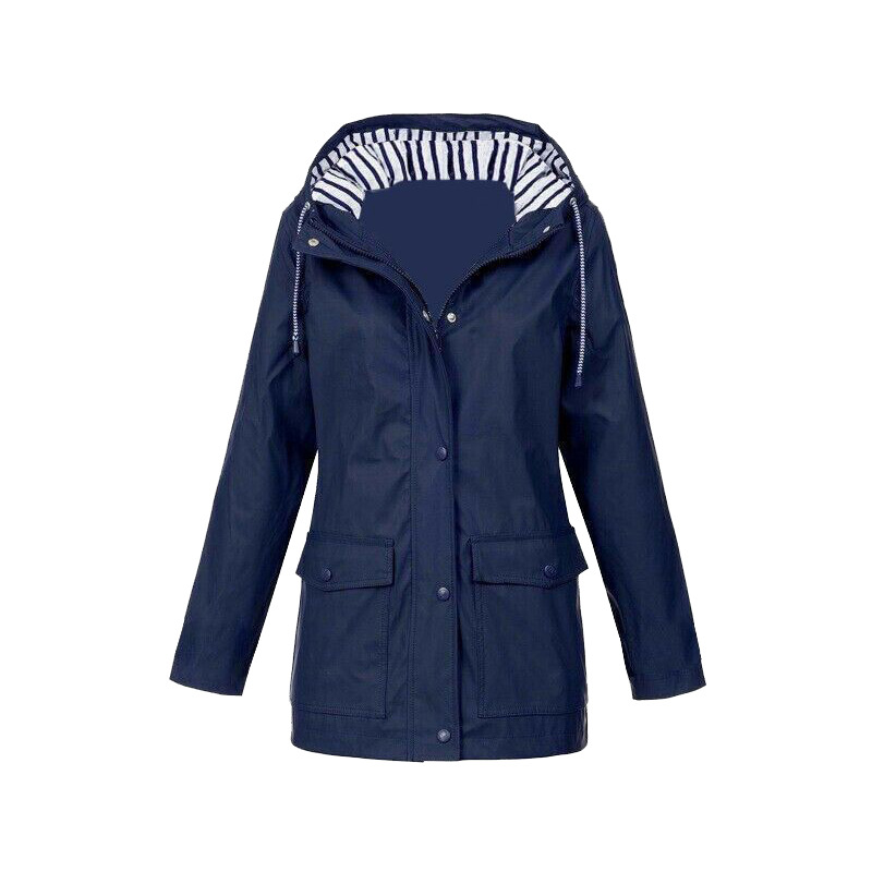 Women's Casual Hooded Jacket with Zip Front