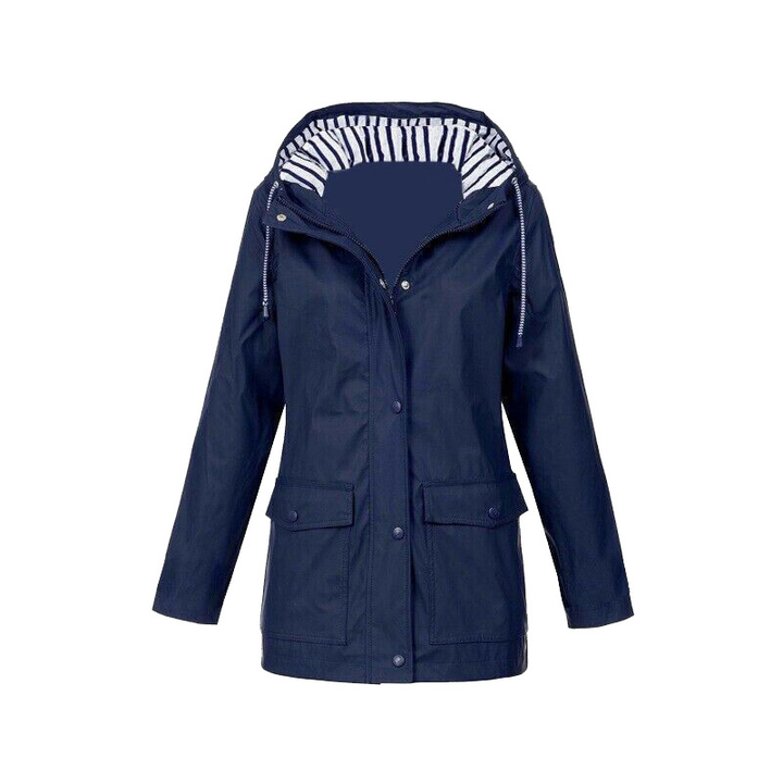 Women's Casual Hooded Jacket with Zip Front