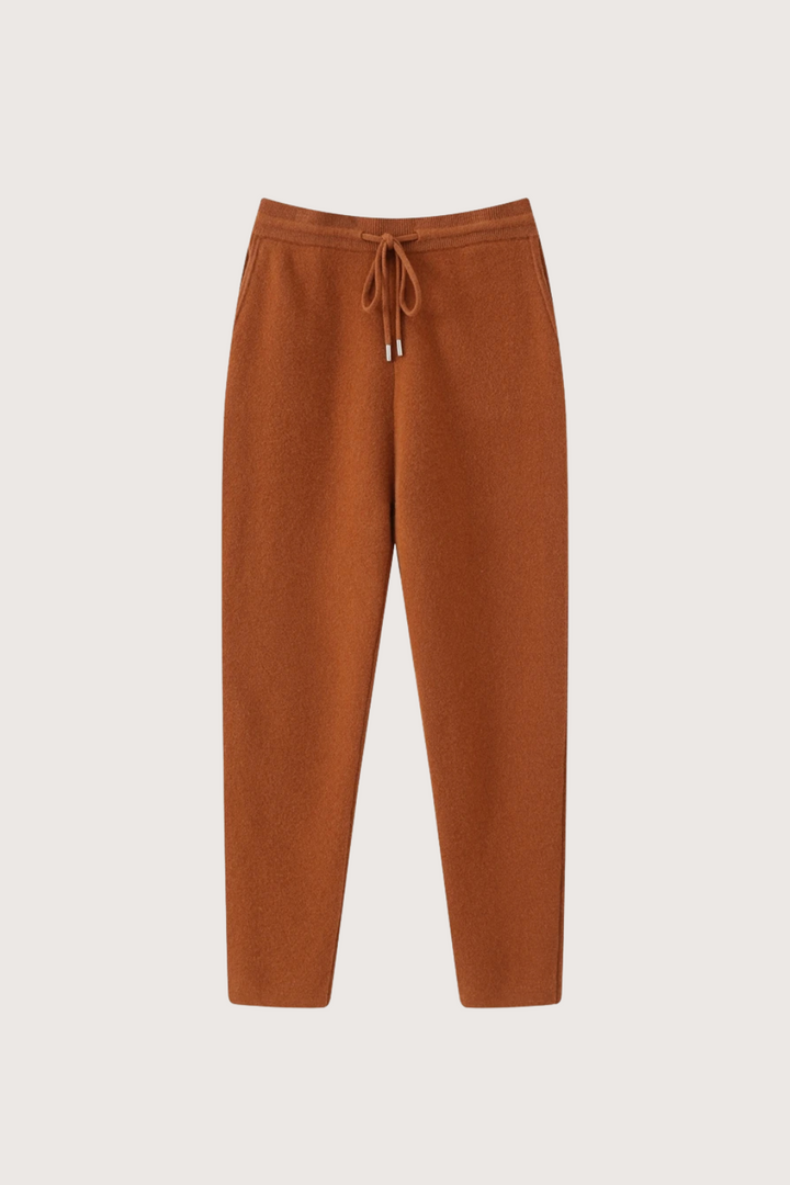 Men's High-Waisted Merino Wool Trousers, Thick and Warm