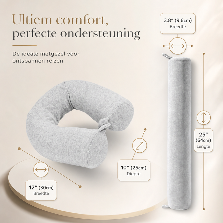 Ergonomic Travel Neck Pillow | Head & Neck Support for Flights