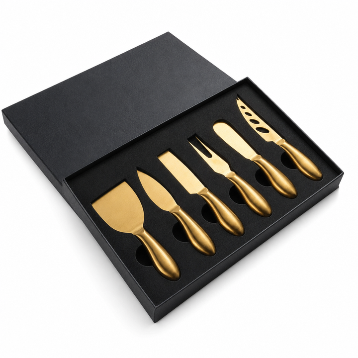 Stainless Steel Cheese Knife Set | 4-Piece Cheeseboard Knives