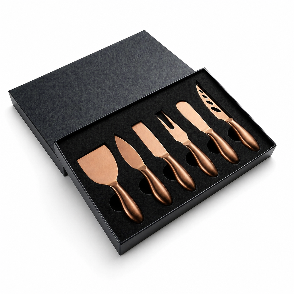 Stainless Steel Cheese Knife Set | 4-Piece Cheeseboard Knives