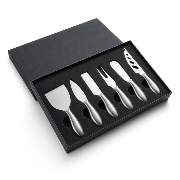Stainless Steel Cheese Knife Set | 4-Piece Cheeseboard Knives