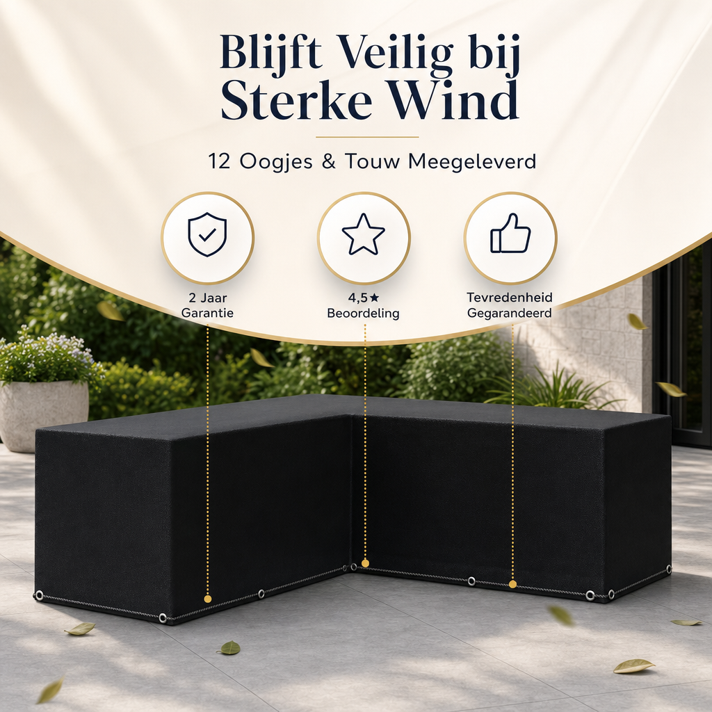 L-Shaped Garden Furniture Cover 250x250x90cm | Corner Sofa Cover