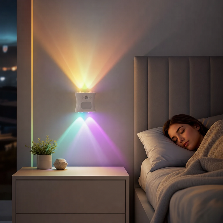Motion Sensor LED Night Light | Rechargeable Magnetic RGB Lamp