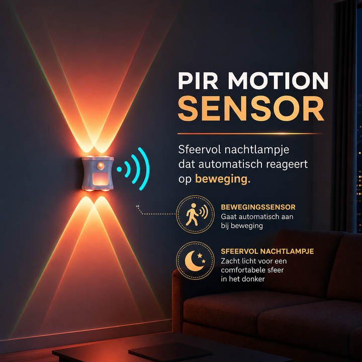 Motion Sensor LED Night Light | Rechargeable Magnetic RGB Lamp