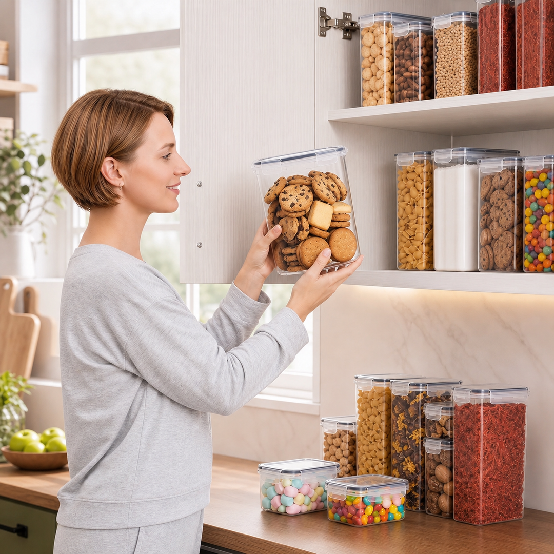 28-Piece Airtight Food Storage Containers | Stackable Pantry Set