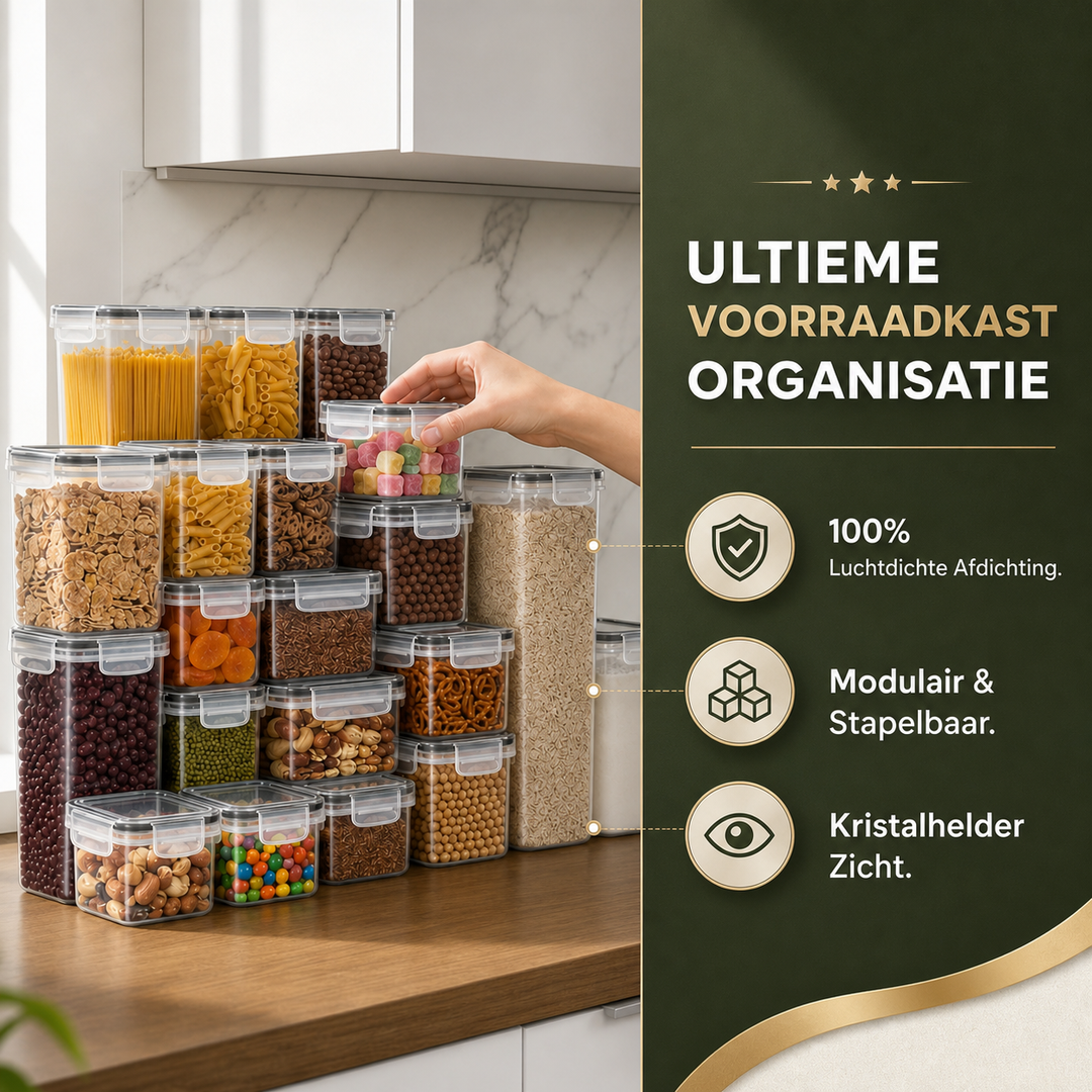 28-Piece Airtight Food Storage Containers | Stackable Pantry Set