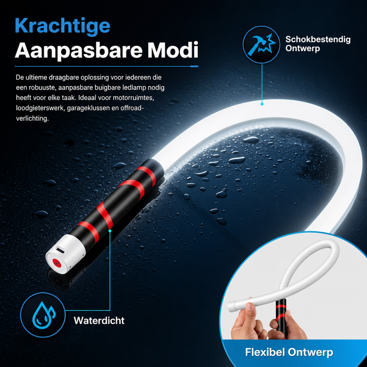 Flexible LED Work Light 76cm | Rechargeable Bendable Torch