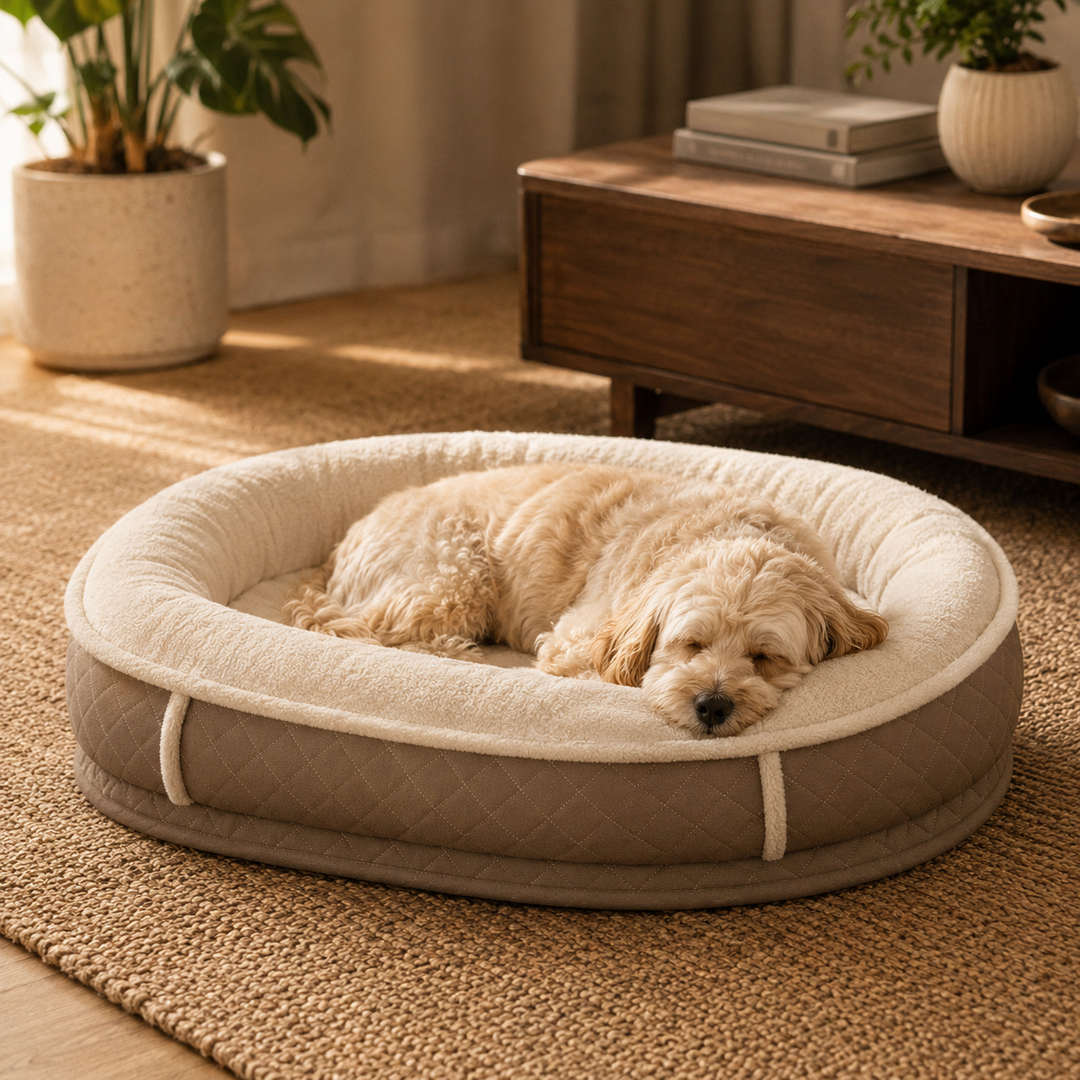 Orthopedic Dog Bed | Plush Faux Leather with Removable Cover | Cozy Retreat for Joint Support 6