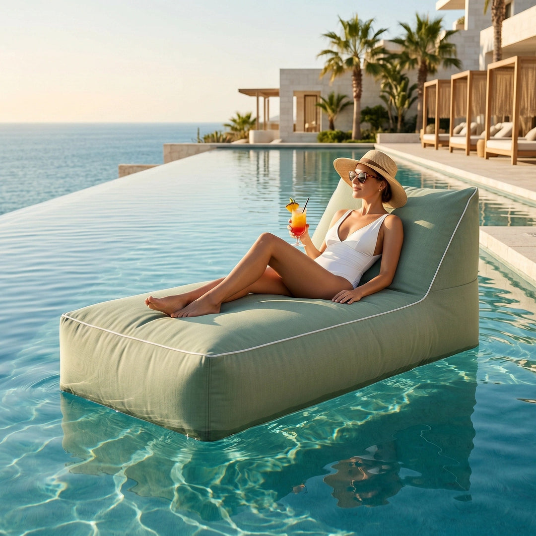 Outdoor Bean Bag Pool Float Cover - Water Resistant Lounge Cover 5