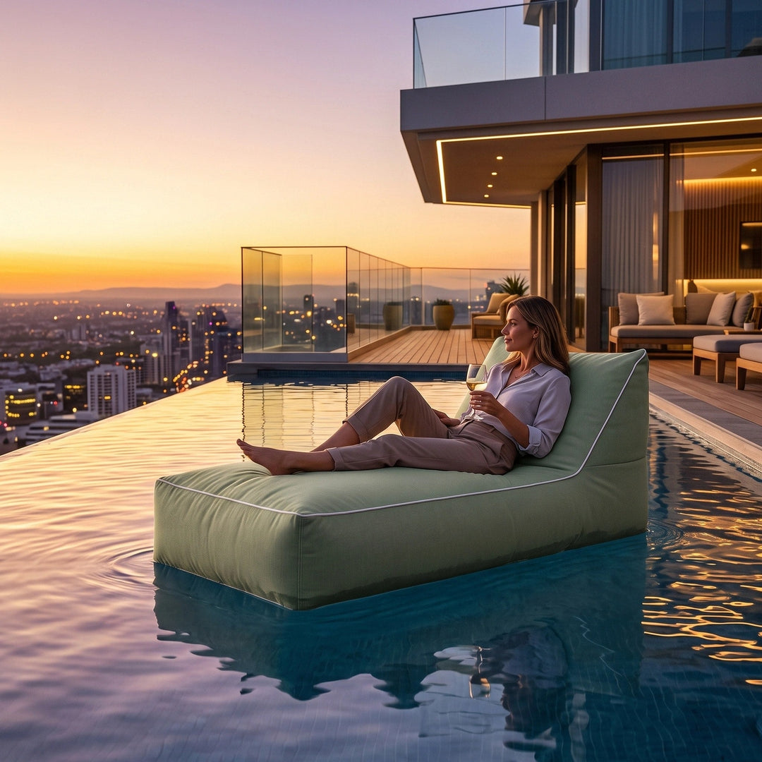 Outdoor Bean Bag Pool Float Cover - Water Resistant Lounge Cover 6