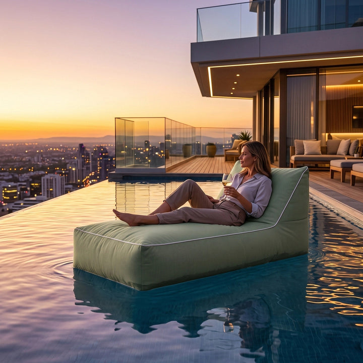 Outdoor Bean Bag Pool Float Cover - Water Resistant Lounge Cover 6