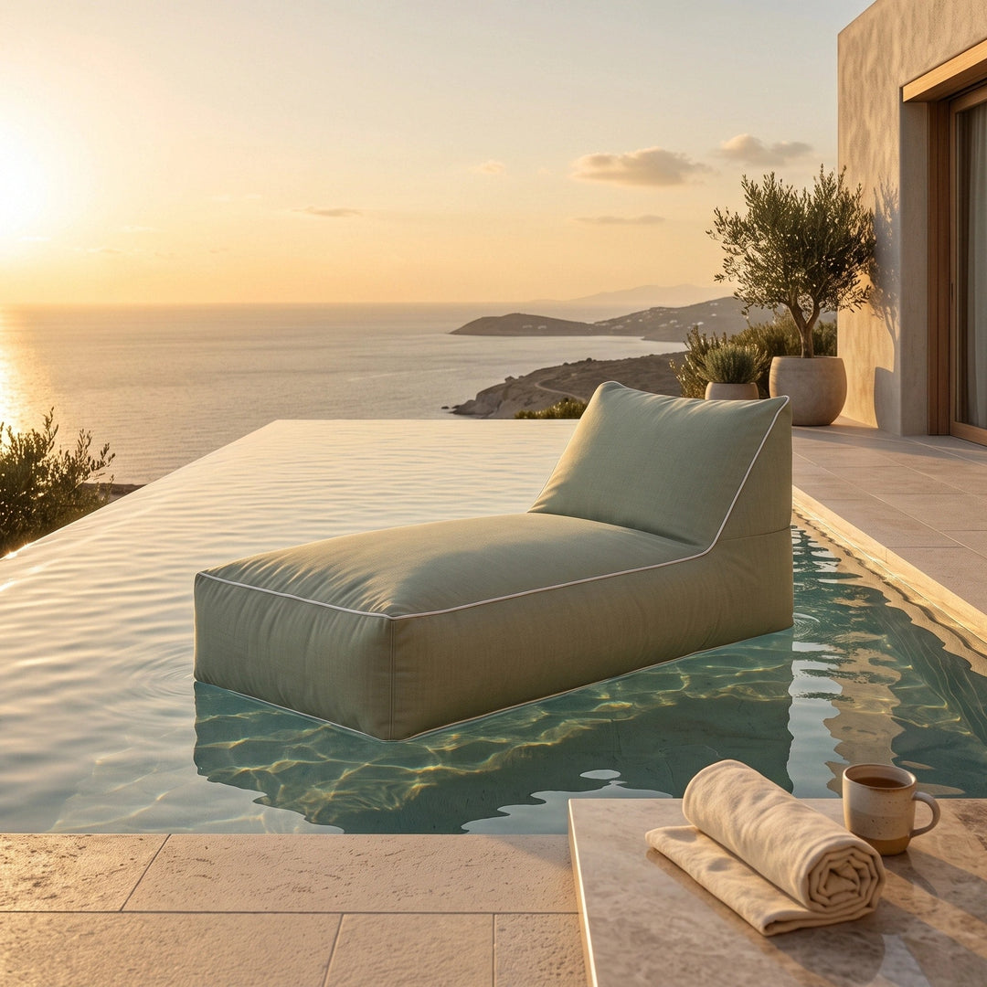 Outdoor Bean Bag Pool Float Cover - Water Resistant Lounge Cover 8