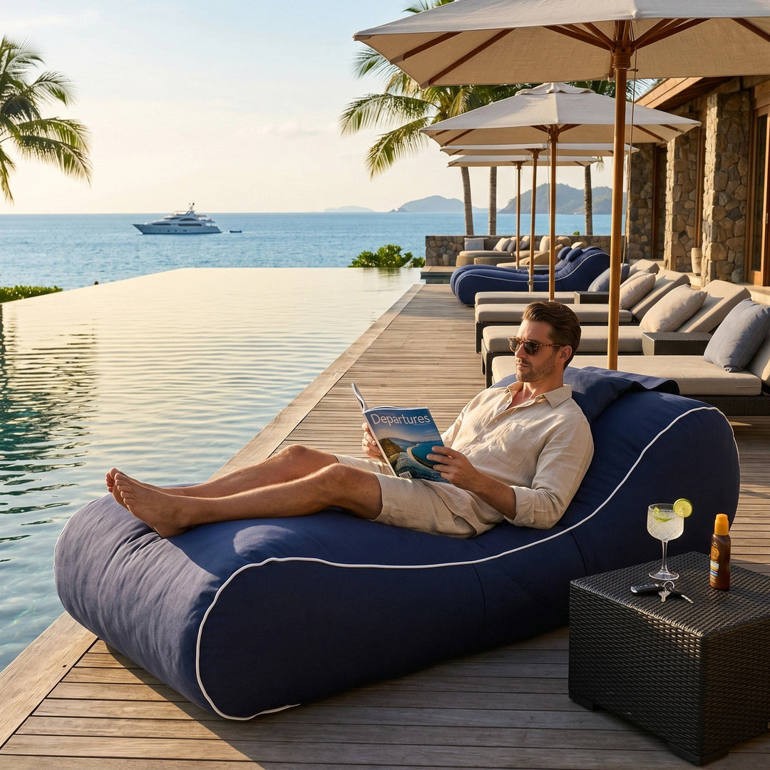Outdoor Bean Bag Sun Lounger Cover - Garden Reclining Bean Bag Cover 2