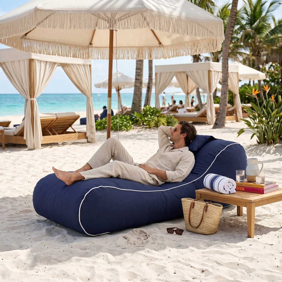 Outdoor Bean Bag Sun Lounger Cover - Garden Reclining Bean Bag Cover 3