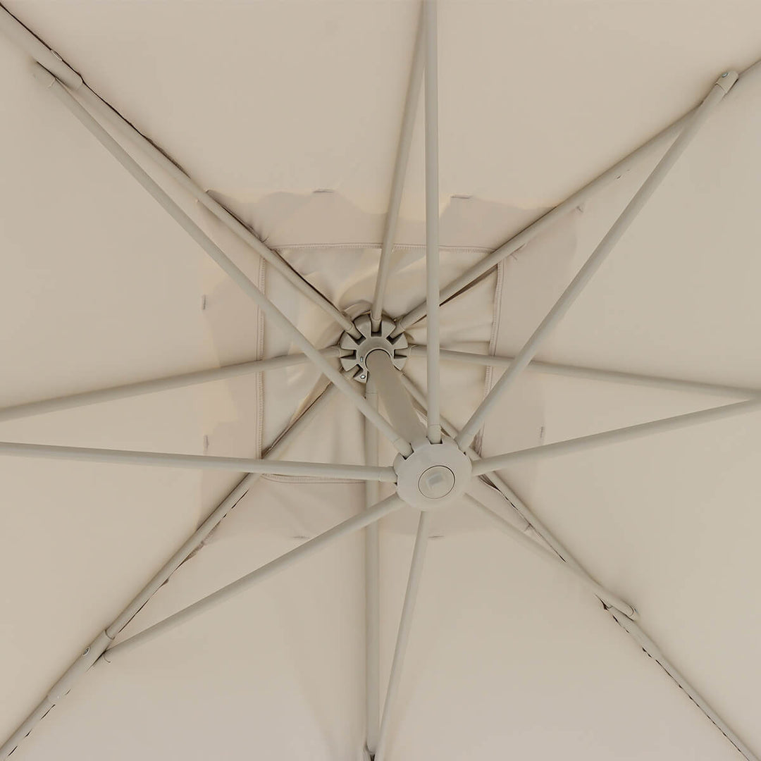 Outdoor Cantilever Garden Parasol with Base Weights | Square Patio Umbrella 5