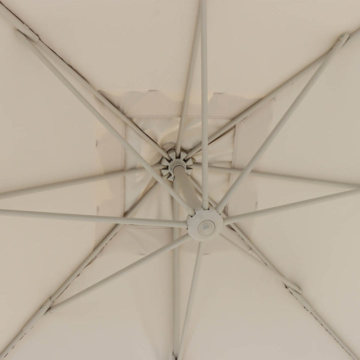 Outdoor Cantilever Garden Parasol with Base Weights | Square Patio Umbrella 5