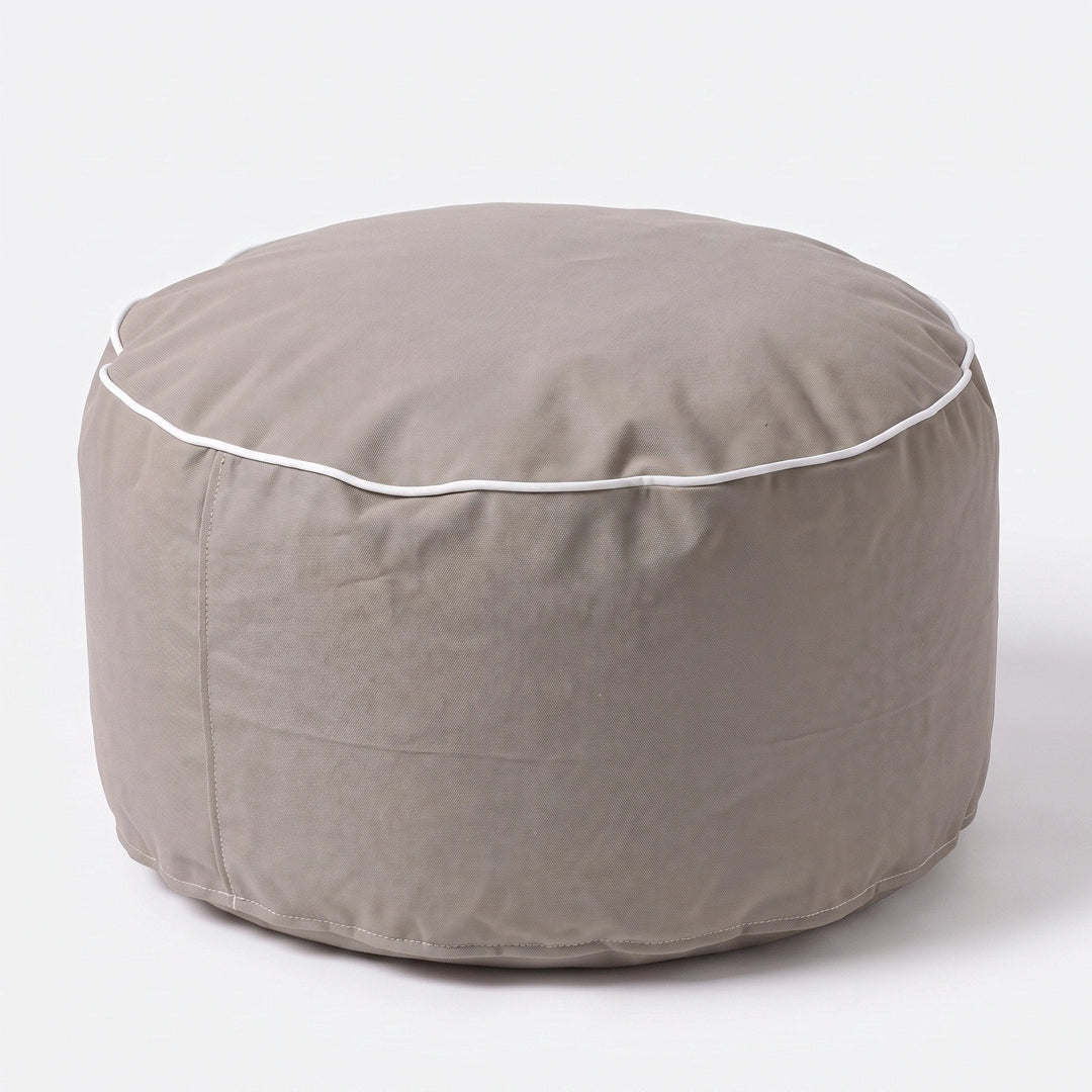 Outdoor Footrest Bean Bag Cover - Round Olefin Ottoman Cover 0