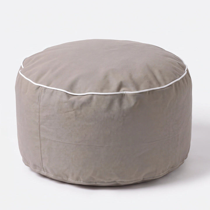 Outdoor Footrest Bean Bag Cover - Round Olefin Ottoman Cover 0