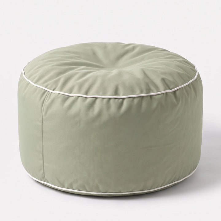 Outdoor Footrest Bean Bag Cover - Round Olefin Ottoman Cover 11