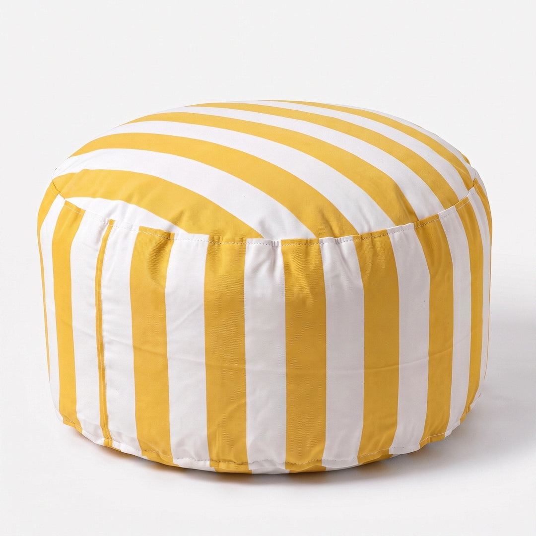 Outdoor Footrest Bean Bag Cover - Round Olefin Ottoman Cover 13