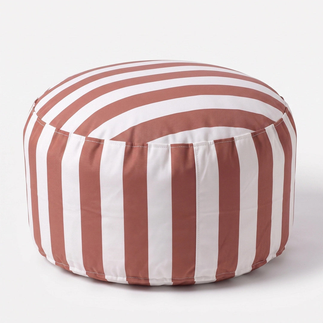 Outdoor Footrest Bean Bag Cover - Round Olefin Ottoman Cover 14
