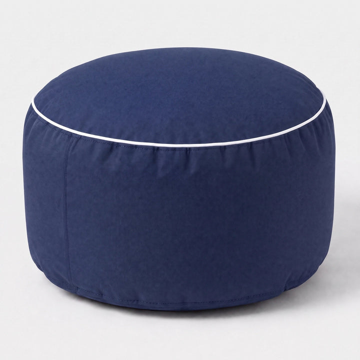 Outdoor Footrest Bean Bag Cover - Round Olefin Ottoman Cover 7