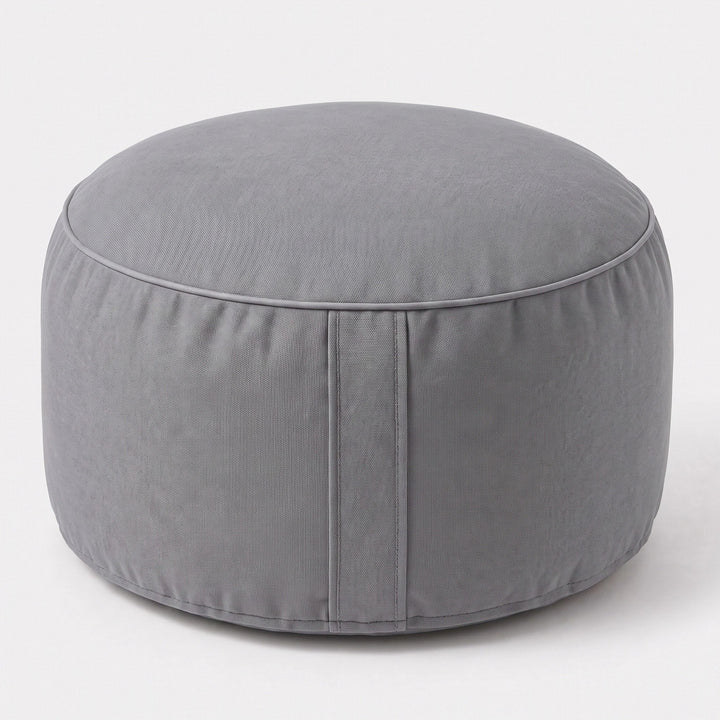 Outdoor Footrest Bean Bag Cover - Round Olefin Ottoman Cover 8