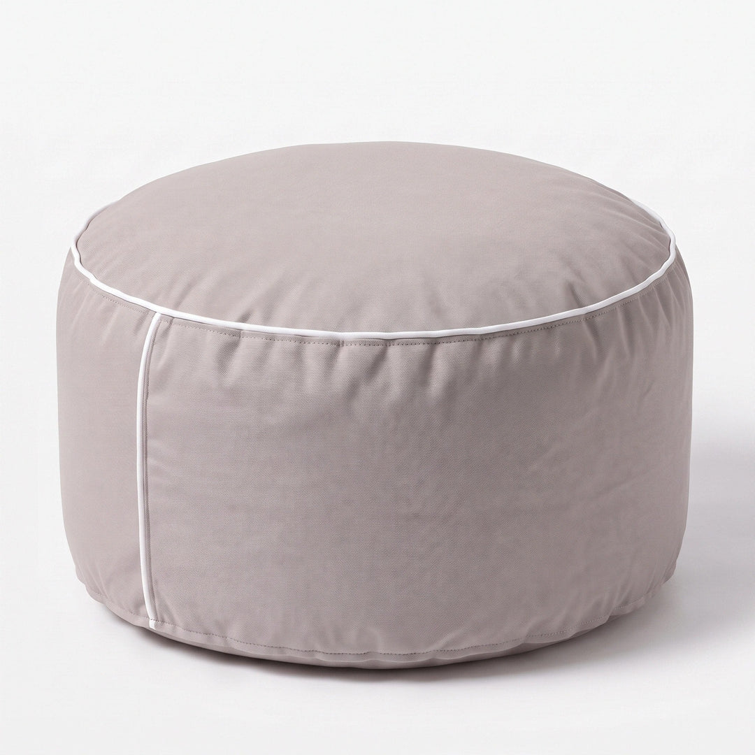 Outdoor Footrest Bean Bag Cover - Round Olefin Ottoman Cover 9