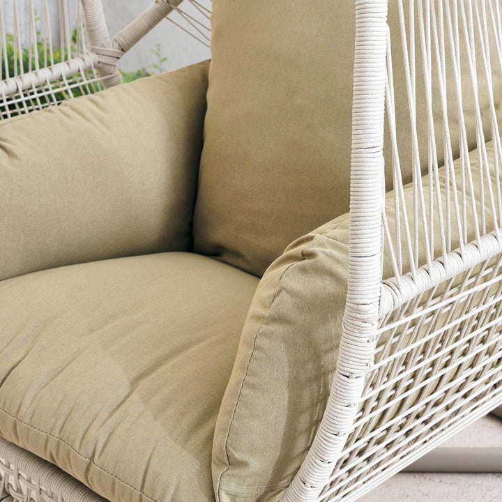 Outdoor Hanging Egg Chair with Stand | Freestanding Garden Swing Chair 2