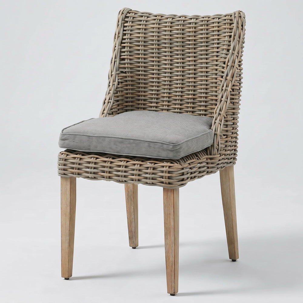 Outdoor Patio Dining Chair - Rattan Garden Chair with Cushion 1