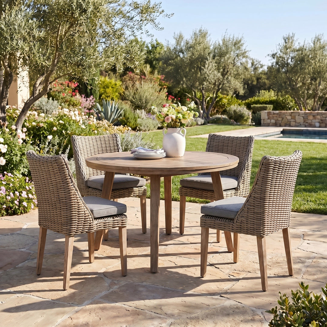 Outdoor Patio Dining Chair - Rattan Garden Chair with Cushion 2