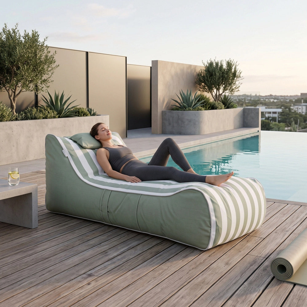 Outdoor Sun Lounger Bean Bag Cover - Premium Patio Lounger Without Filling 1