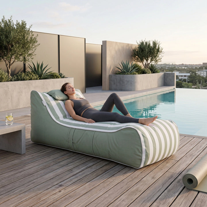 Outdoor Sun Lounger Bean Bag Cover - Premium Patio Lounger Without Filling 1