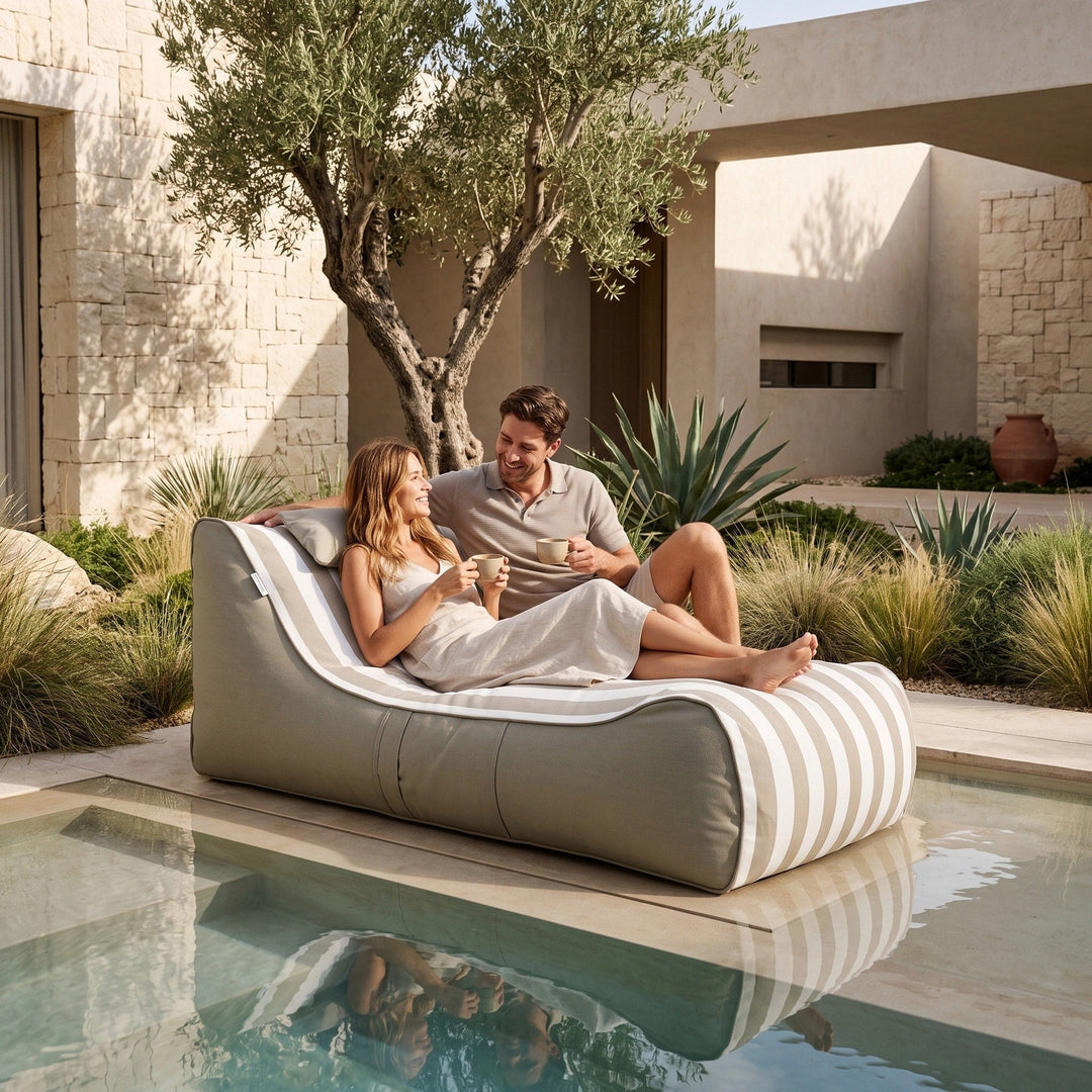 Outdoor Sun Lounger Bean Bag Cover - Premium Patio Lounger Without Filling 4