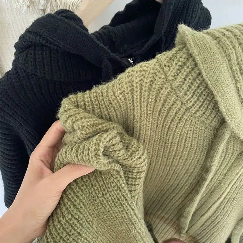 Zip-Through Oversized Cardigan for Women in Green, image 3