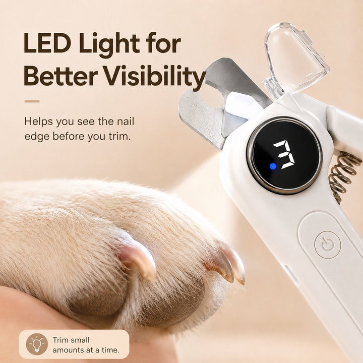 2-in-1 Pet Electric Nail Clipper & Grinder with LED Light