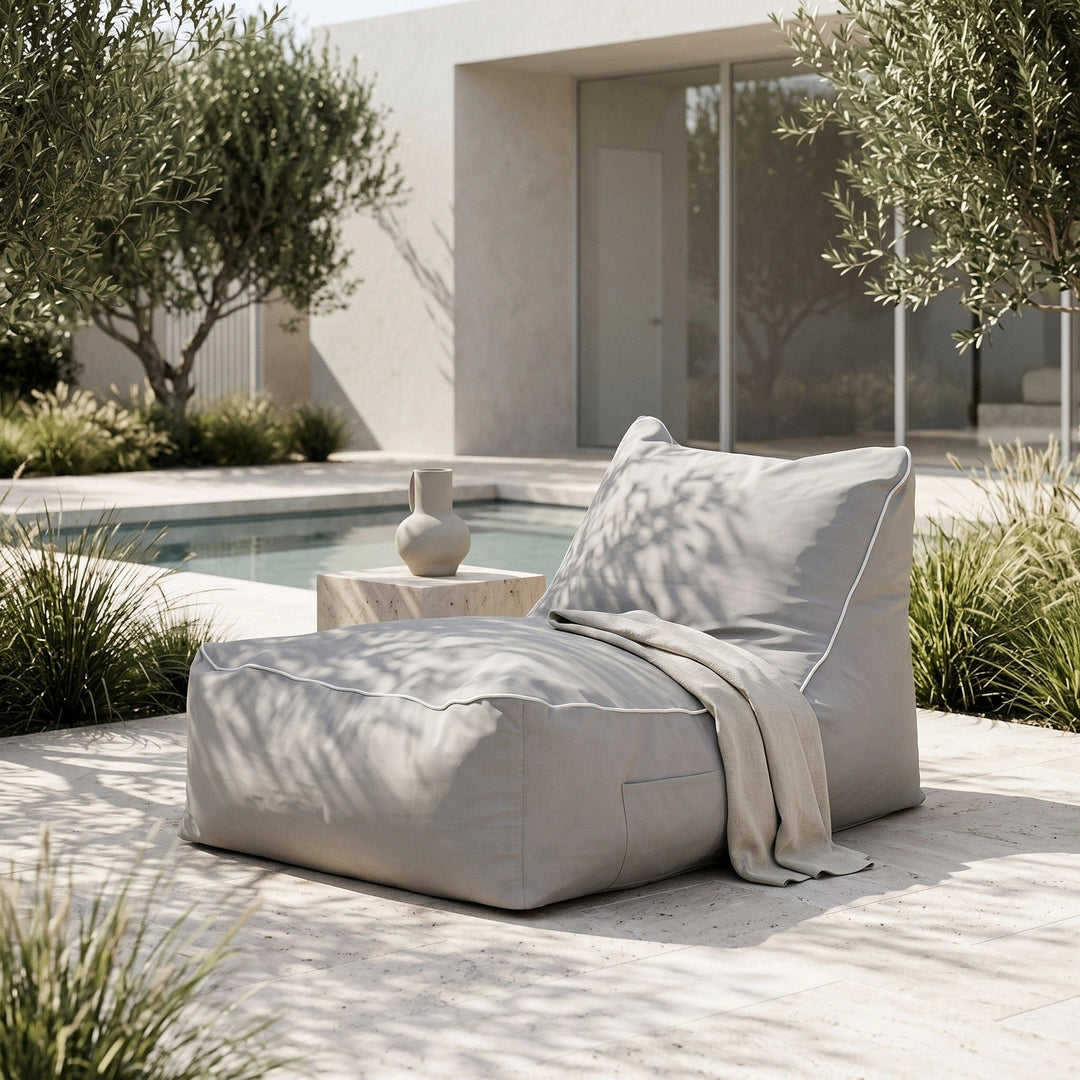 Poolside Bean Bag Lounger Cover - Water Resistant Outdoor Seat Cover 3